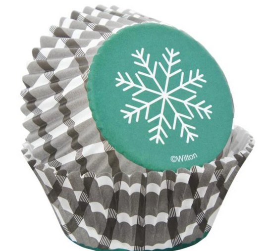 WILTON SNOWFLAKE Cupcake Liners, Baking Cups, Pack of 75, Wilton Baking Cups