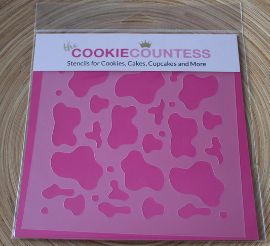 COW PRINT  Cookie Countess, Cookie Stencil/Cupcake Stencil