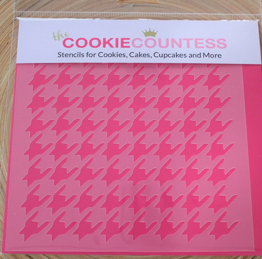 HOUNDSTOOTH Cookie Countess, Cookie Stencil/Cupcake Stencil