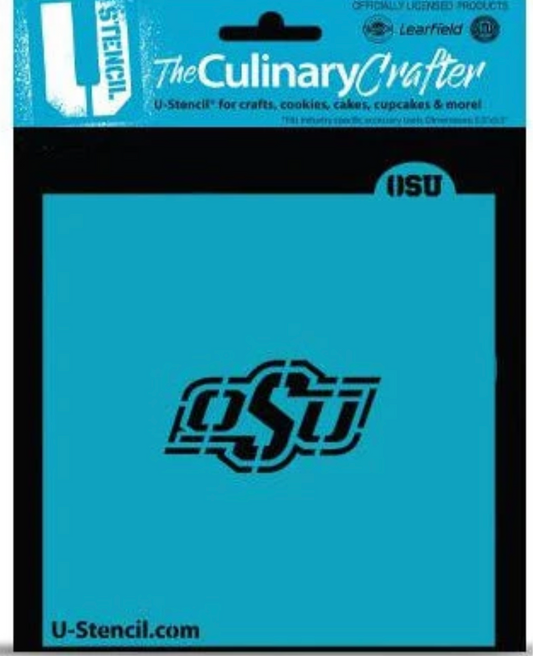 OKLAHOMA STATE OSU! College Stencil, U Stencil College Stencils, Cookie Stencil