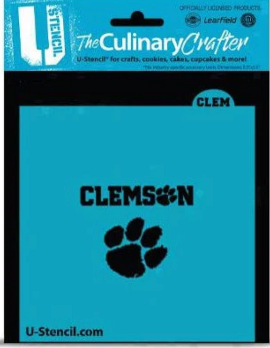 CLEMSON & PAW! College Stencil, U Stencil College Stencils, Cookie Stencil