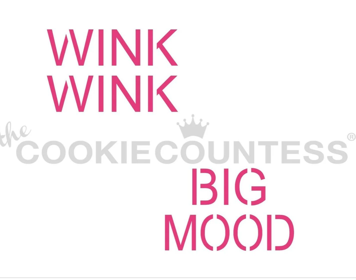 MODERN CONVERSATION HEARTS Stencil Set, Cookie Countess, Cookie Stencil/Cupcake Stencil