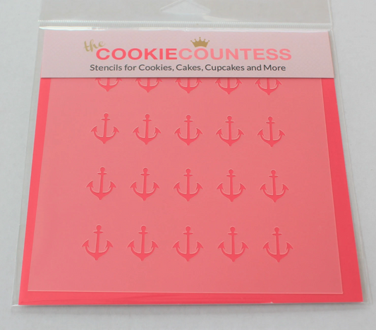 ANCHORS Stencil, Cookie Countess, Cookie Stencil/Cupcake Stencil