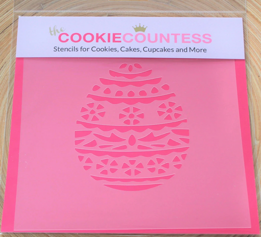 EASTER EGG FLOWERS Stencil, Cookie Countess, Cookie Stencil/Cupcake Stencil