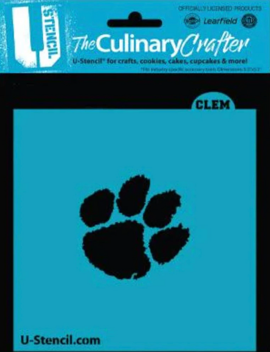 CLEMSON PAW! College Stencil, U Stencil College Stencils, Cookie Stencil