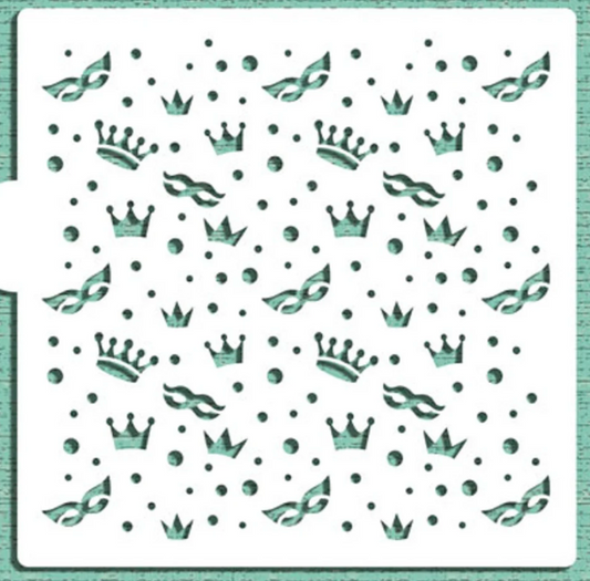 MARDI GRAS - PURIM  Stencil "Designer Stencils" 5" x 5"