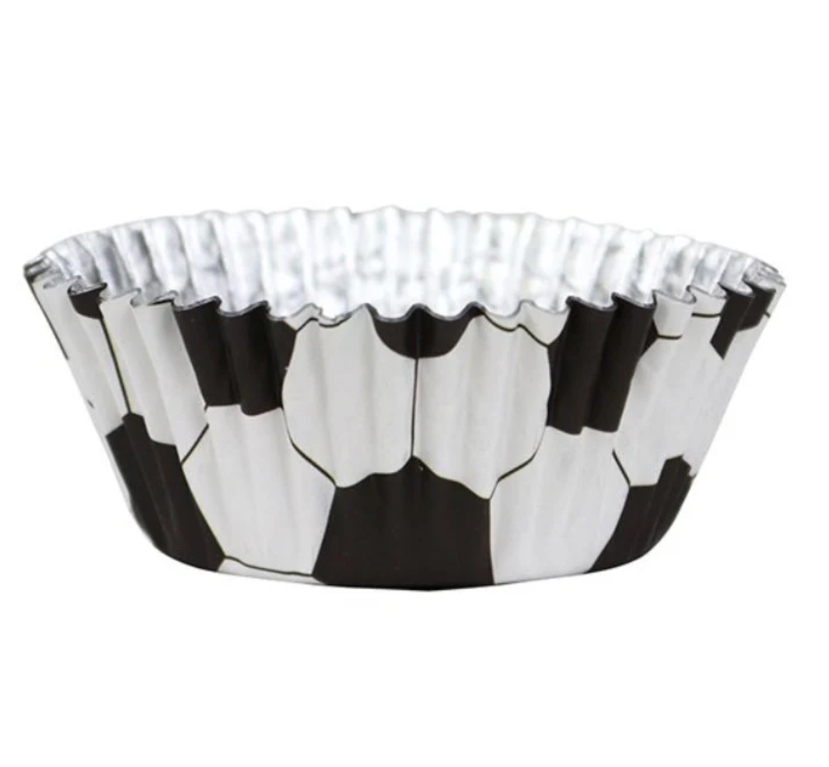 PME SOCCER/FOOTBALL - Cupcake Liners - Standard - 30 Per Pack - Foil Lined