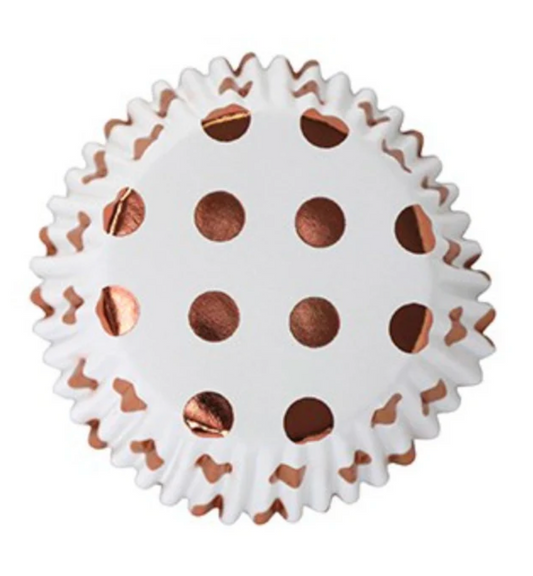 PME METALLIC ROSE Gold - Cupcake Liners - Standard - 30 Per Pack - Foil Lined