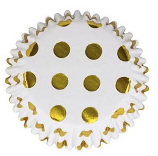 PME METALLIC GOLD - Cupcake Liners - Standard - 30 Per Pack - Foil Lined