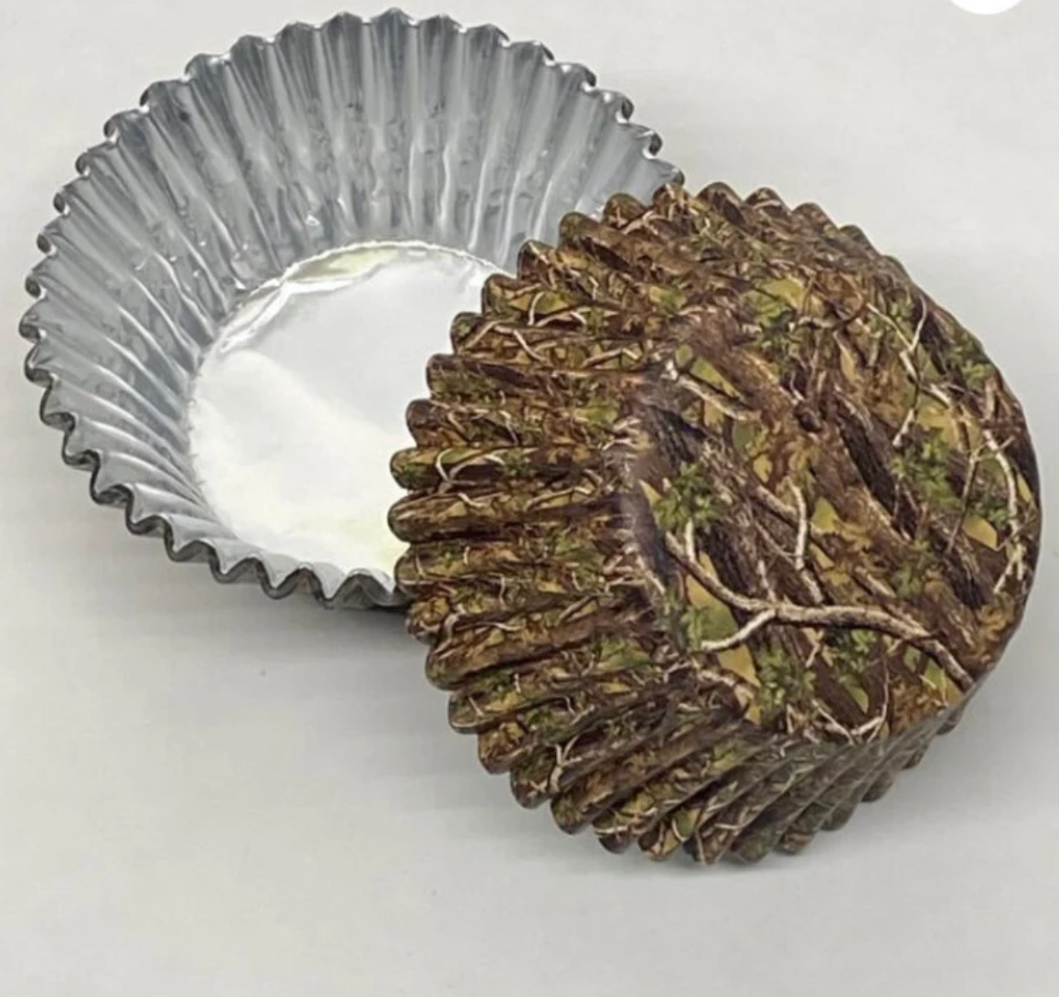 CAMO FOIL LINED Cupcake Liners, Cupcake Papers, Standard Liners