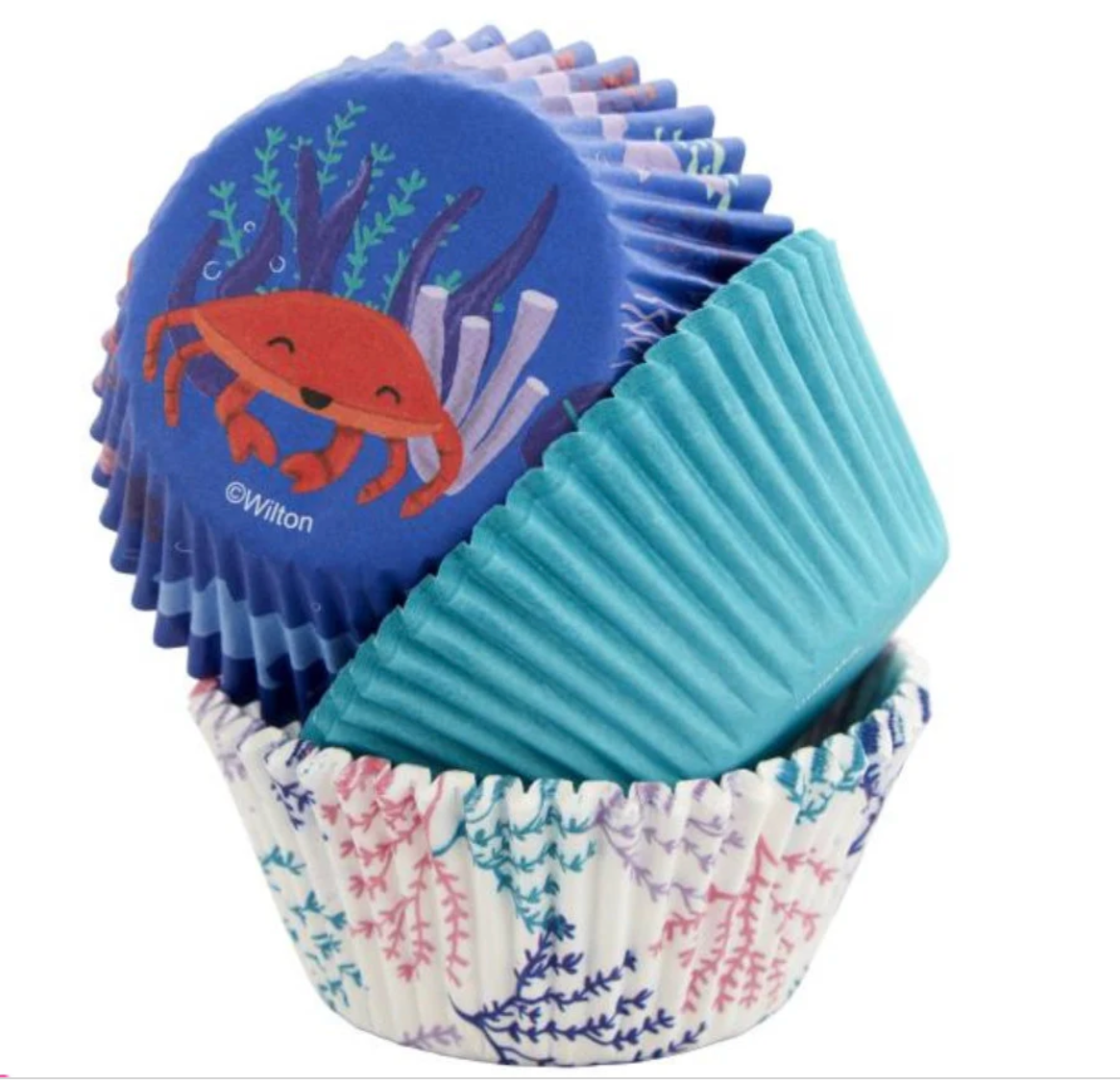 WILTON SEA LIFE Cupcake Liners, Baking Cups, Pack of 75, Wilton Baking Cups