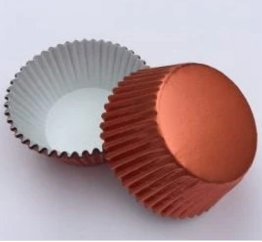 ORANGE FOIL Cupcake Liners