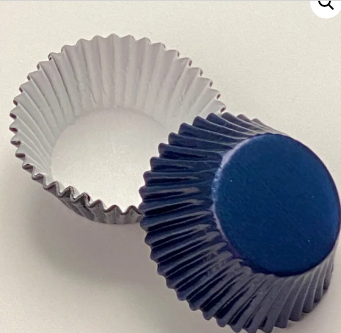 NAVY FOIL Cupcake Liners