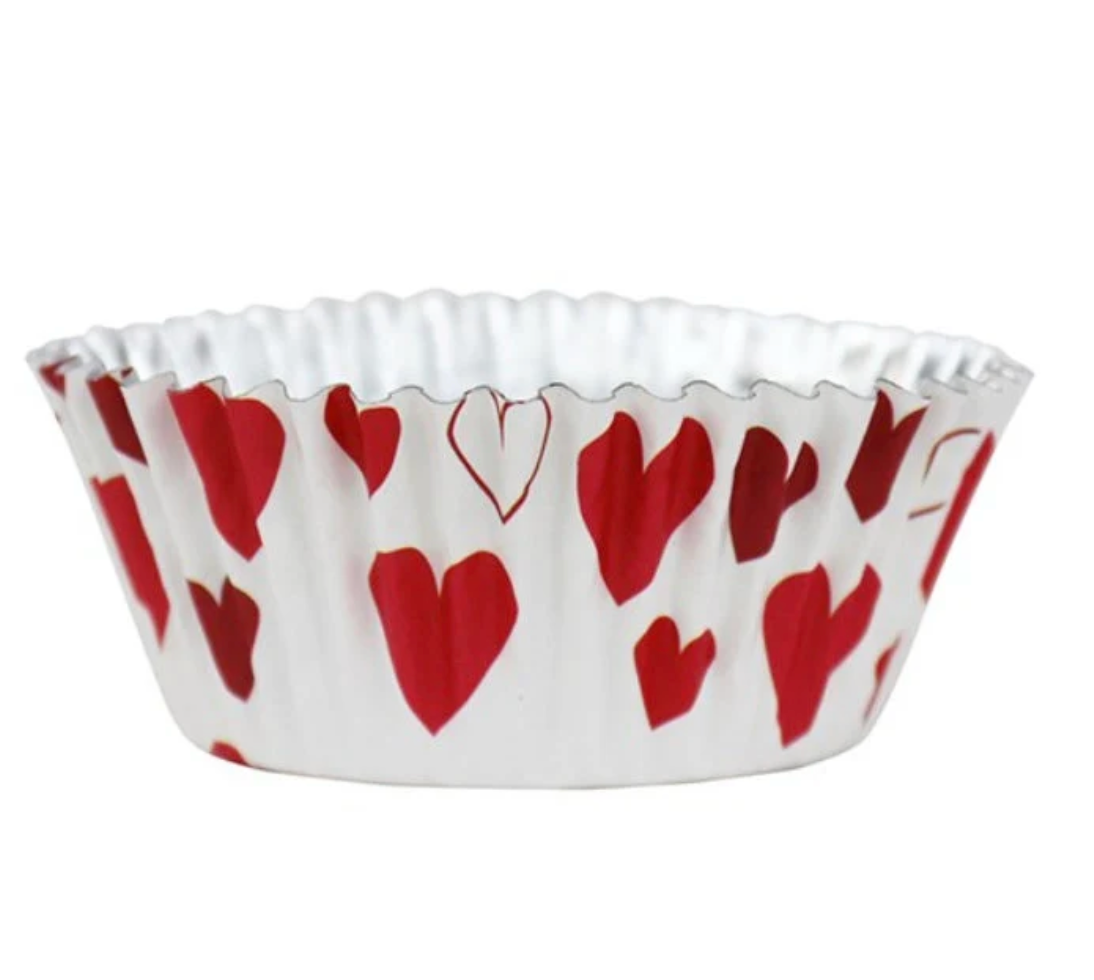 PME LOVE HEARTS - Cupcake Liners - Standard - 30 Per Pack - Foil Lined