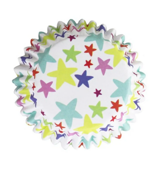 PME STAR BLAST - Cupcake Liners - Standard - 30 Per Pack - Foil Lined