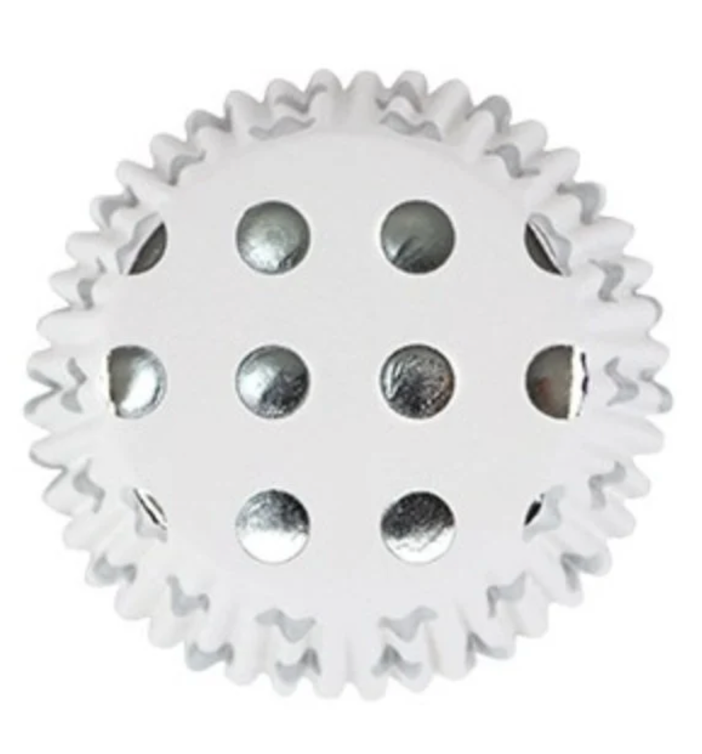 PME METALLIC SILVER - Cupcake Liners - Standard - 30 Per Pack - Foil Lined