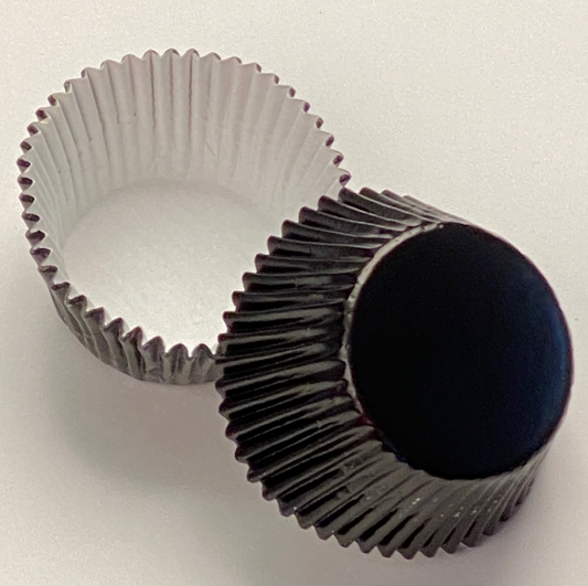 BLACK FOIL Cupcake Liners