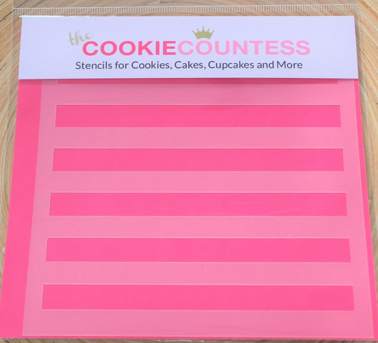 WIDE STRIPE Stencil, Cookie Countess, Cookie Stencil/Cupcake Stencil