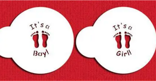 It's A Girl/It's A Boy  Cookie Stencil  Set "Designer Stencils"