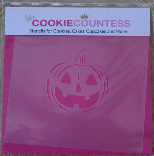 CARVED PUMPKIN Stencil, Cookie Countess, Cookie Stencil/Cupcake Stencil