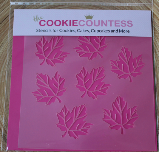 MAPLE LEAF Stencil, Cookie Countess, Cookie Stencil/Cupcake Stencil