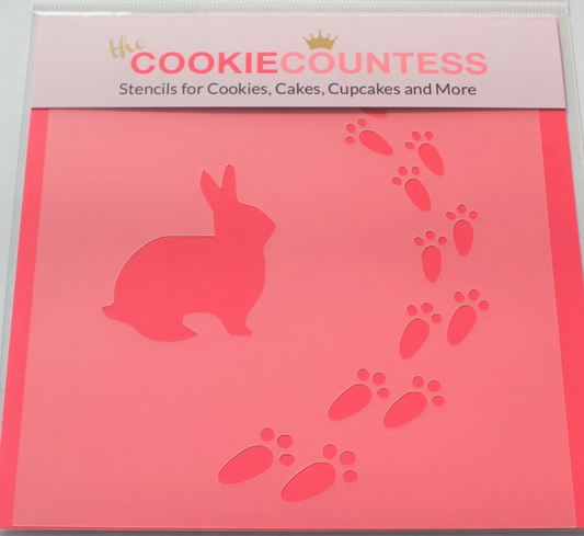 BUNNY AND PRINTS Cookie Countess, Cookie Stencil/Cupcake Stencil