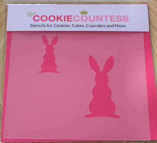 BUNNY SILHOUETTE Cookie Countess, Cookie Stencil/Cupcake Stencil