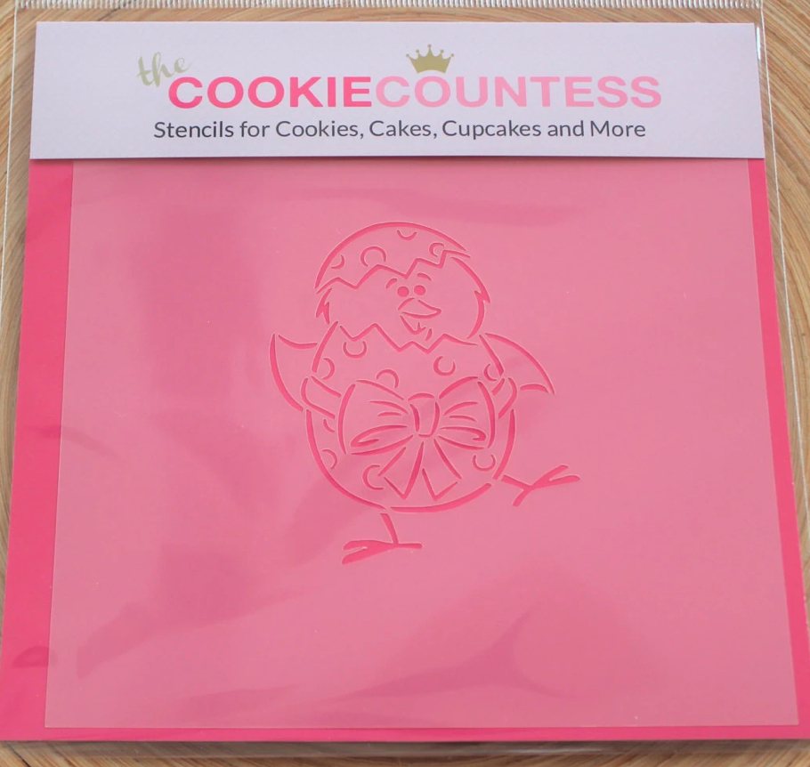 EASTER CHICK PYO (Paint Your Own) Cookie Countess, Cookie Stencil/Cupcake Stencil