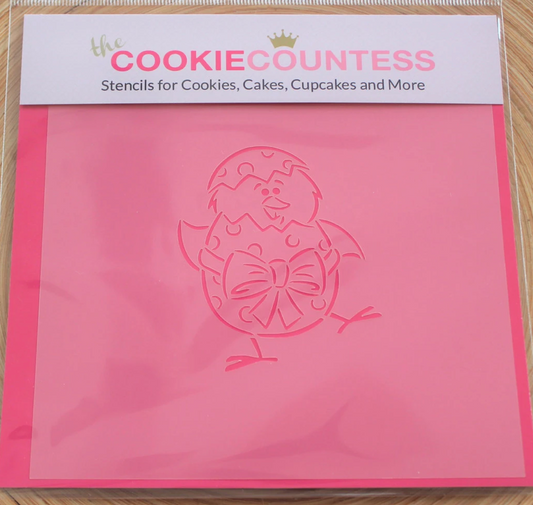 EASTER CHICK PYO (Paint Your Own) Cookie Countess, Cookie Stencil/Cupcake Stencil