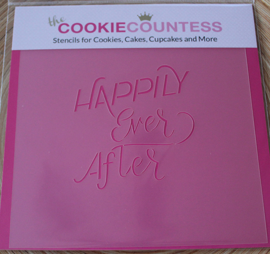 HAPPILY EVER AFTER  Cookie Countess, Cookie Stencil/Cupcake Stencil