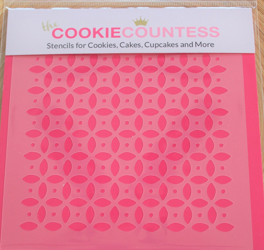 RETRO CIRCLES STENCIL, Cookie Countess, Cookie Stencil/Cupcake Stencil