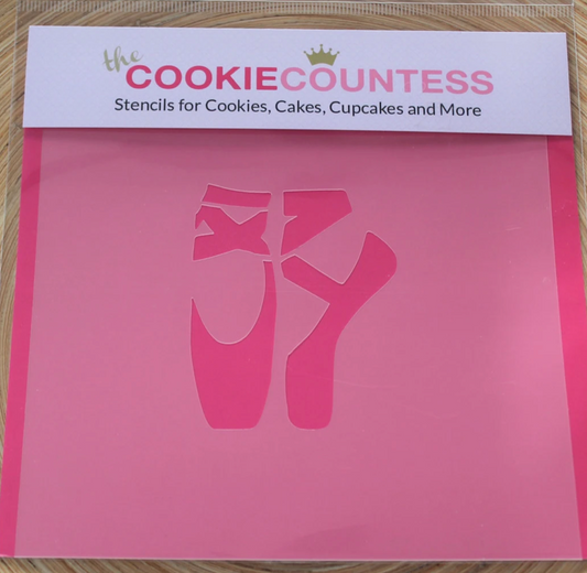BALLET POINTE SHOES Cookie Countess, Cookie Stencil/Cupcake Stencil