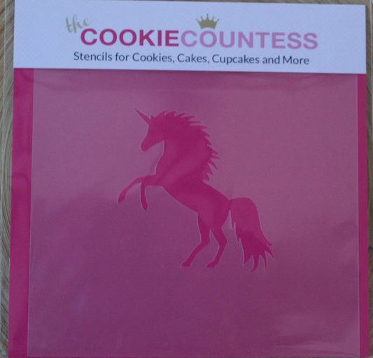 UNICORN Stencil, Cookie Countess, Cookie Stencil/Cupcake Stencil