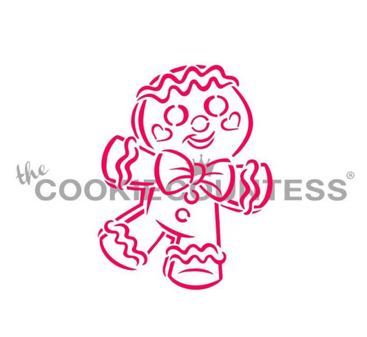 HAPPY GINGERBREAD Man PYO Cookie Countess, Cookie Stencil/Cupcake Stencil
