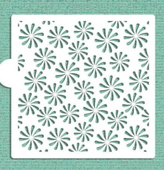 CANDY SWIRLS Cookie Stencil "Designer Stencils" 5" x 5"