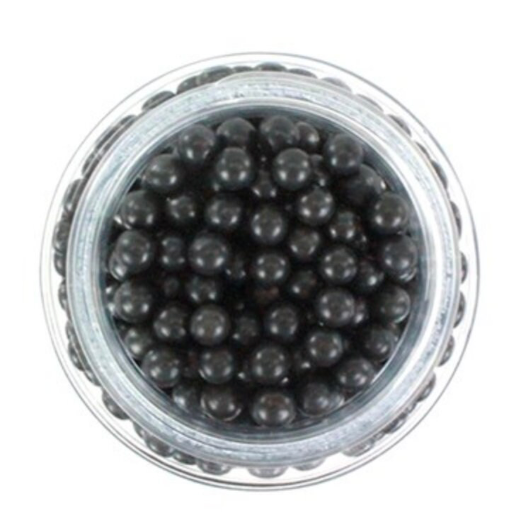 PME SUGAR PEARLS, Black, Sprinkles, Sweet Stuff Shoppe, 3.5  Ounce Container, 4MM