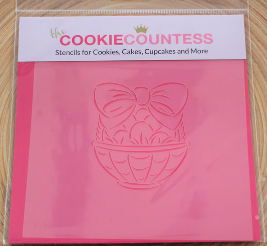 EASTER BASKET PYO (Paint Your Own) Cookie Countess, Cookie Stencil/Cupcake Stencil