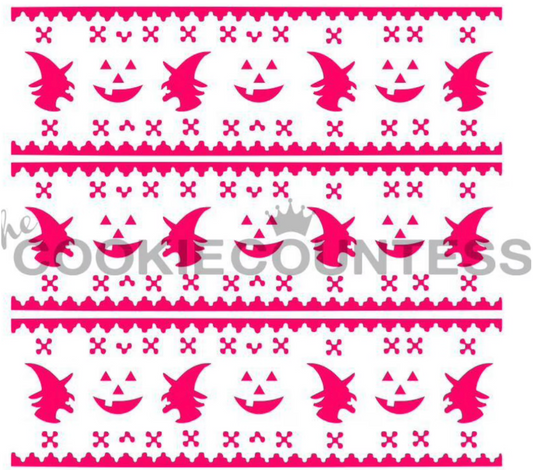 HALLOWEEN BORDER Cookie Countess, Cookie Stencil/Cupcake Stencil