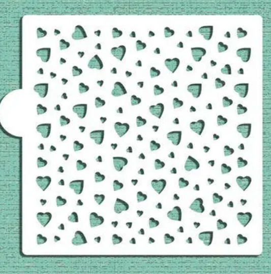 MINI HEART Cookie Stencil "Designer Stencils" 5" x 5"