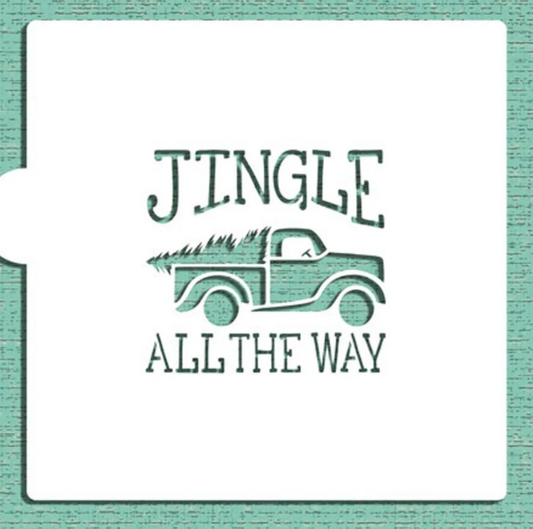 JINGLE ALL THE WAY VINTAGE TRUCK, Cookie Stencil &nbsp;Set "Designer Stencils