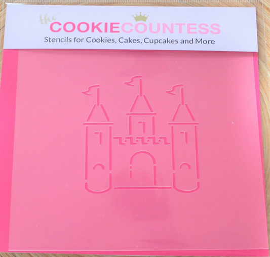 PRINCESS CASTLE STENCIL, Cookie Countess, Cookie Stencil/Cupcake Stencil