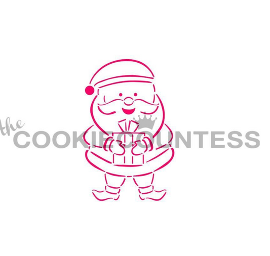 SANTA Paint Your Own PYO, Cookie Countess, Cookie Stencil/Cupcake Stencil