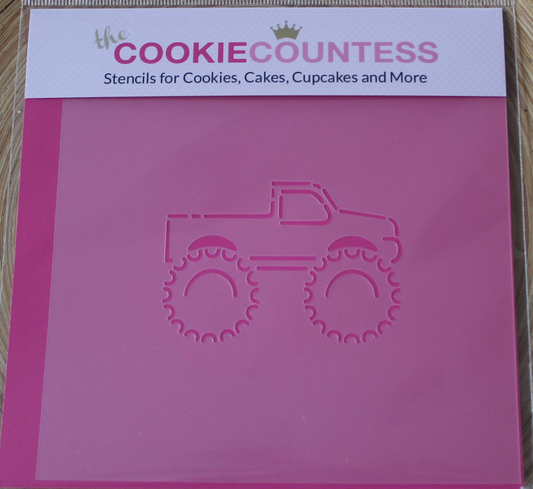 MONSTER TRUCK Stencil, Cookie Countess, Cookie Stencil/Cupcake Stencil