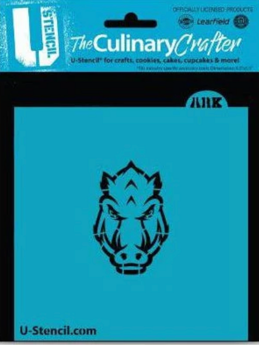 ARKANSAS TUSK FACE ! College Stencil, U Stencil College Stencils