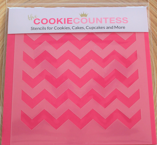 CHEVRON STENCIL, Cookie Countess, Cookie Stencil/Cupcake Stencil