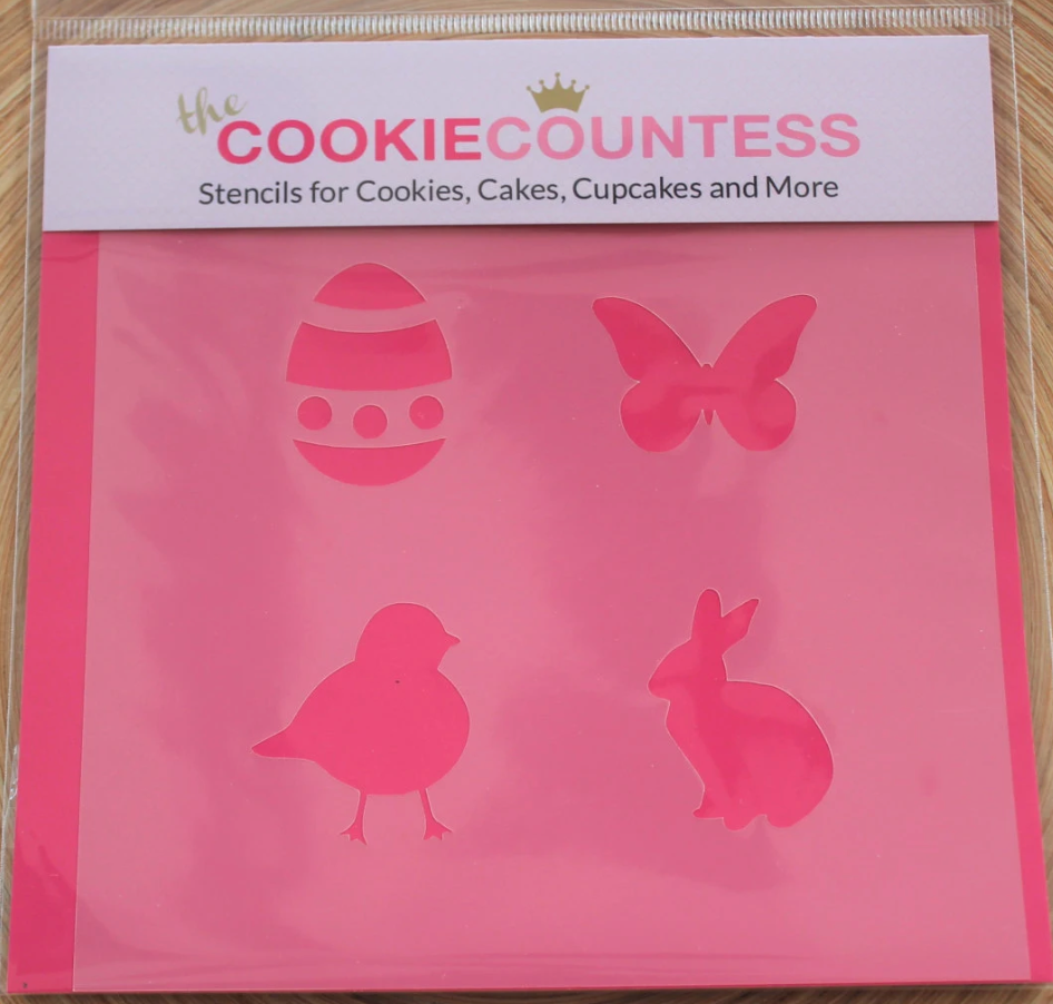EASTER 4SOME Cookie Countess, Cookie Stencil/Cupcake Stencil