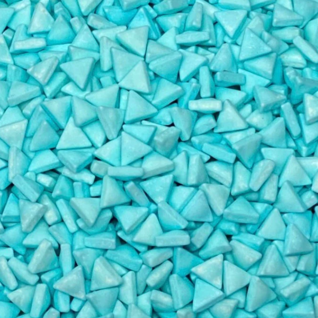 BLUE TRIANGLE SPRINKLES, Blue Sprinkles, 2 or 4 Ounces, Thick Sprinkles