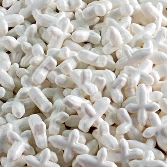 WHITE CROSS SPRINKLES,  White Sprinkles, 4 Ounces or 2 Ounces, Sprinkles