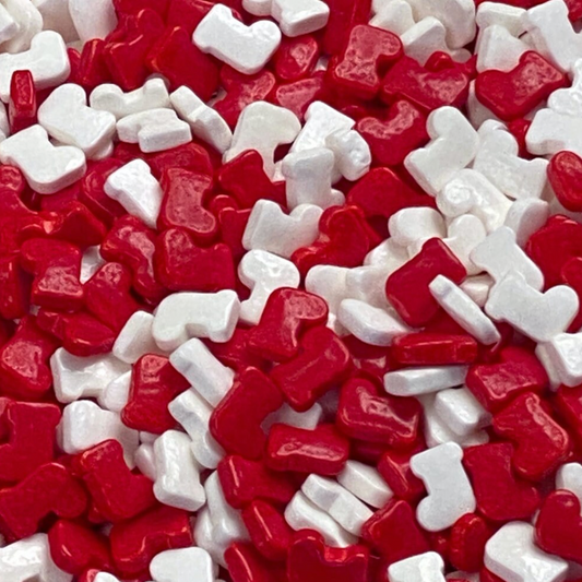 STOCKINGS SPRINKLES ,  Red & White Sprinkles, 4 Ounces, Sprinkles