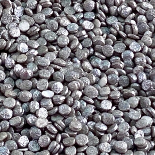 METALLIC SILVER Confetti, Sprinkles, 4 or 2 Ounces